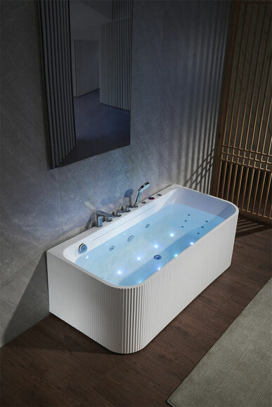 Badewanne Whirlpool Massagedüsen Led Ergonomisch Entspannung Wanne