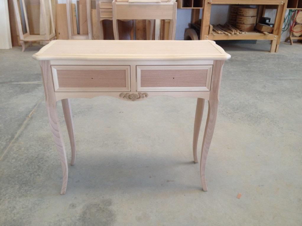 Hochwertige Konsole Tisch Luxus Holz Schlafzimmer Klassische Beige Konsolentisch