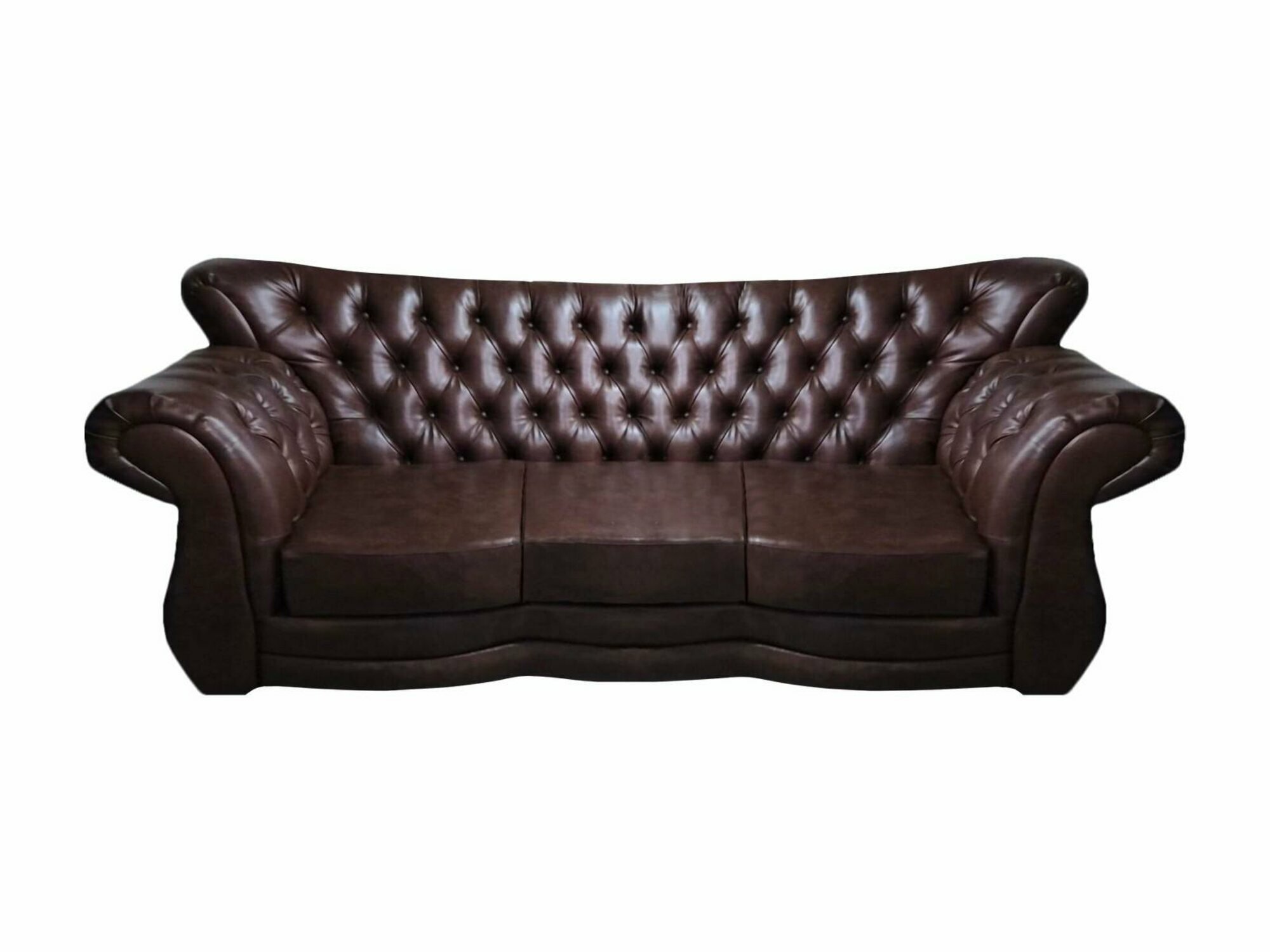 Chesterfield Leder Sofa Couch Dreisitze Wohnzimmer Luxus Einrichtung