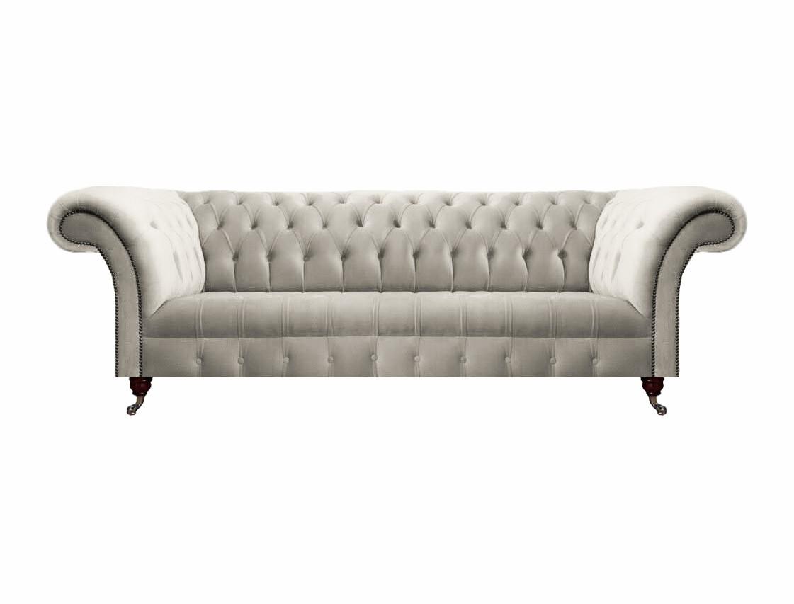 Design Modern Sofa Dreisitze Couch Textil Stoff Polstermöbel Chesterfield