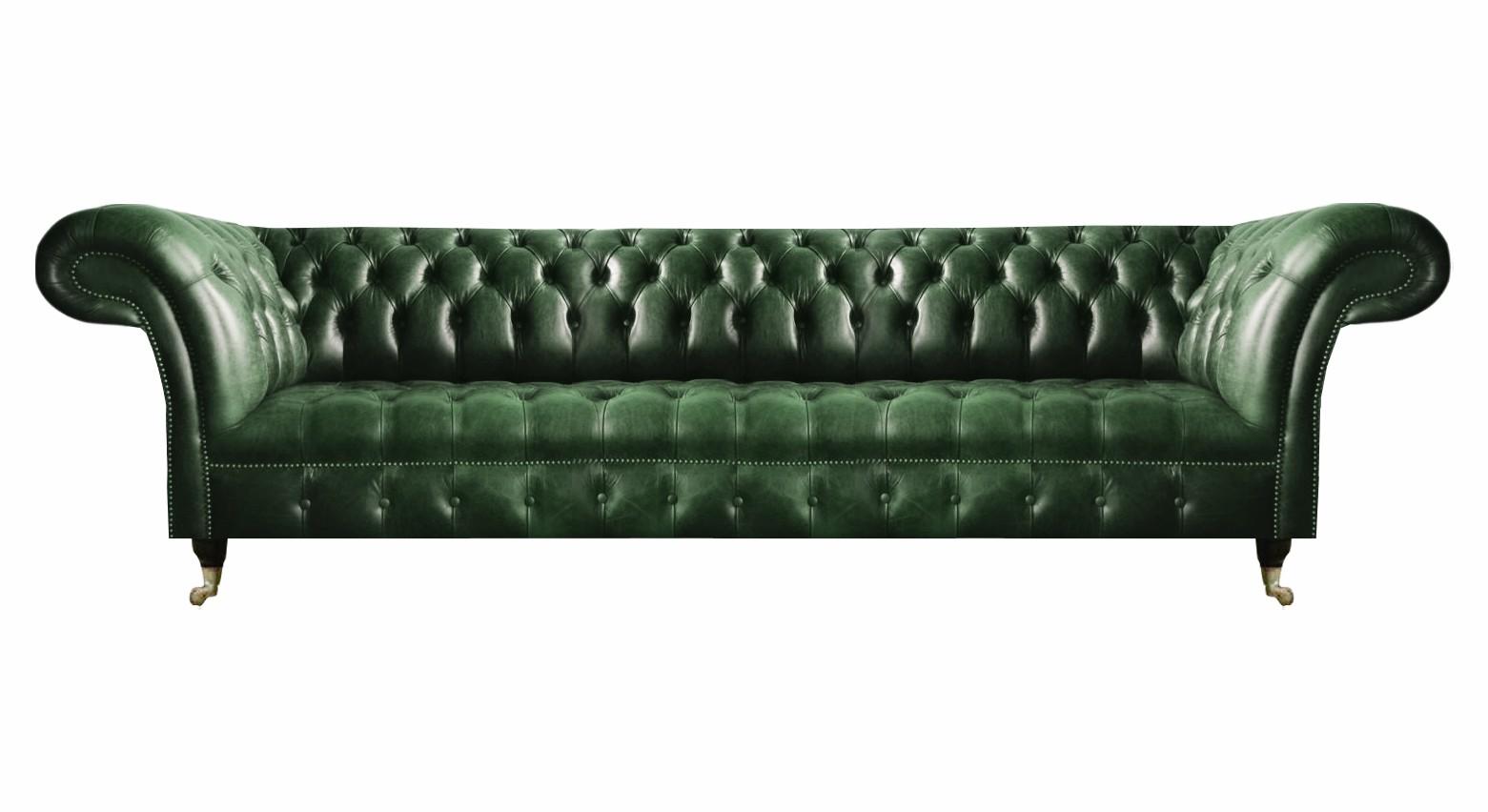 Wohnzimmer Sofa Viersitzer Couch Luxus Leder Polstermöbel Chesterfield