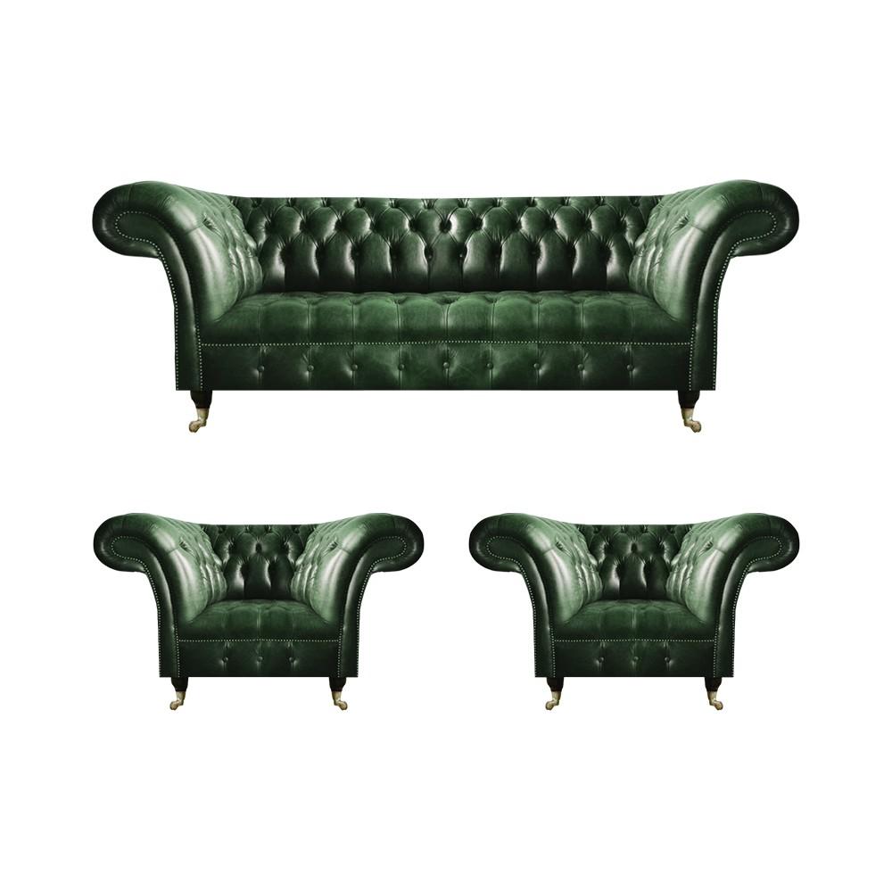 Wohnzimmer Einrichtung Sofagarnitur 3tlg Polstermöbel Luxus Chesterfield