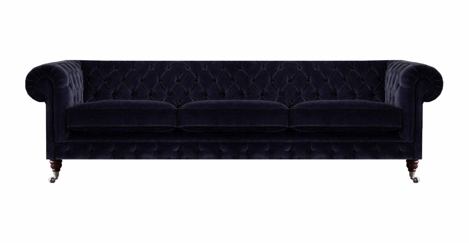 Blau Sofa Dreisitzer Wohnzimmer Polstermöbel Sofas Textil Polster Chesterfield