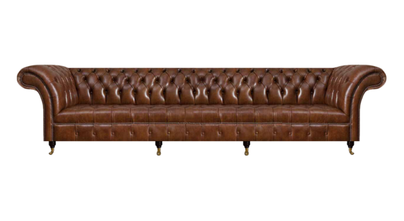 Braunes Chesterfield Ledersofa Wohnzimmer Ledermöbel Edle Sitzcouchen