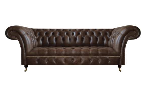 Braunes Chesterfield Ledersofa Wohnzimmer Couchen Designer Robuste Möbel