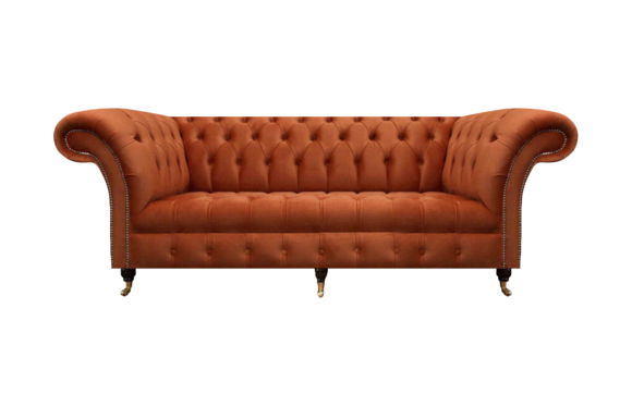 Braune Chesterfield Sitzcouch Modernes 3-Sitzer Sofa Luxus Sitzmöbel