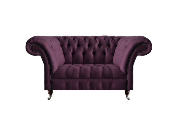 Lila Chesterfield Polstersofa Wohnzimmer Designer Zweisitzer Edle Couch