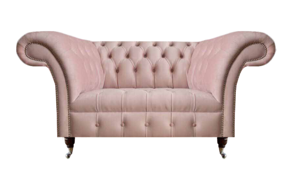 Chesterfield Rosa Zweisitzer Wohnzimmer Luxuriöse Polster Möbel Couch