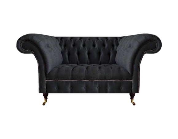 Chesterfield Wohnzimmer Schwarzes Sofa Klassisch Zweisitzer Polster Möbel