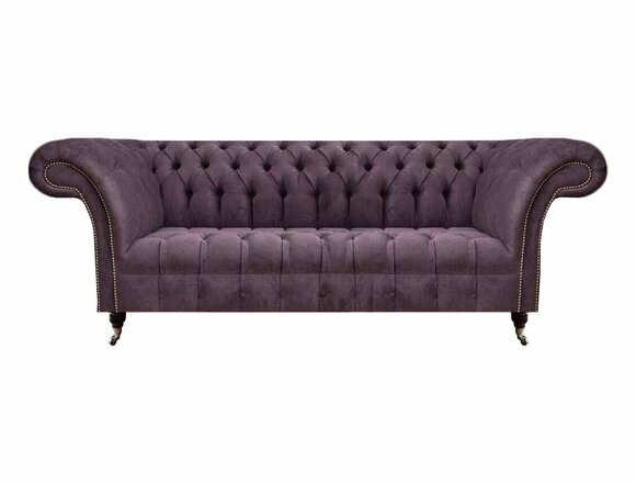 Eleganter Chesterfield Dreisitzer Moderne 3-Sitzer Wohnzimmer Sofas