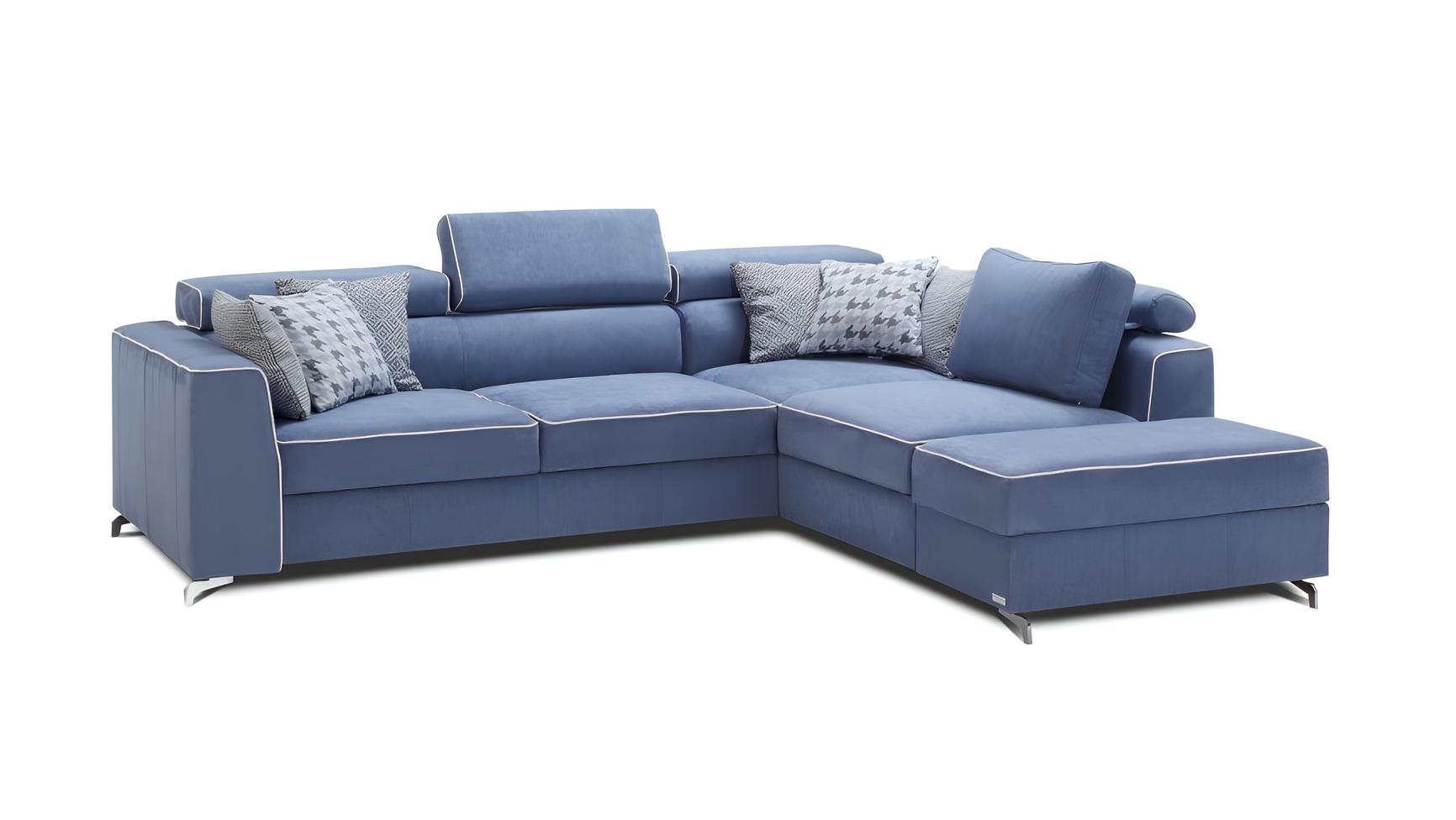 Ecksofa L-Form Sofa Couch Design Polster Schlafsofa Textil Bettfunktion Kasten