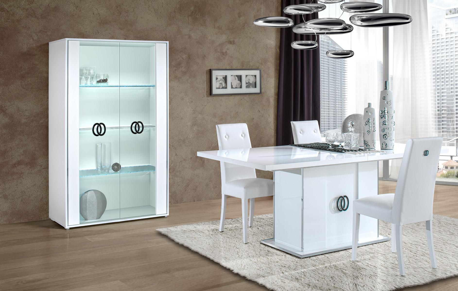 Vitrine 2-türiger Schrank Vitrinen für Wohnzimmerschrank Design Möbel Glas Neue Möbel