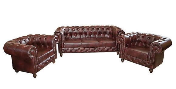 Chesterfield Sofagarnitur Polster Neu Couch Sofa Garnitur Set 3+1+1