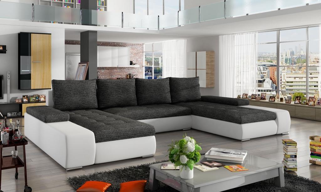 Wohnlandschaft Luxus Couch Garnitur Ecksofa Textil Couchen Sofas Sofort