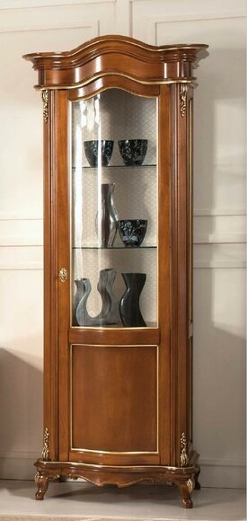 Wohnzimmer Möbel Glasschrank Vitrine Holz Vitrinen Glas Schrank Schränke Regale