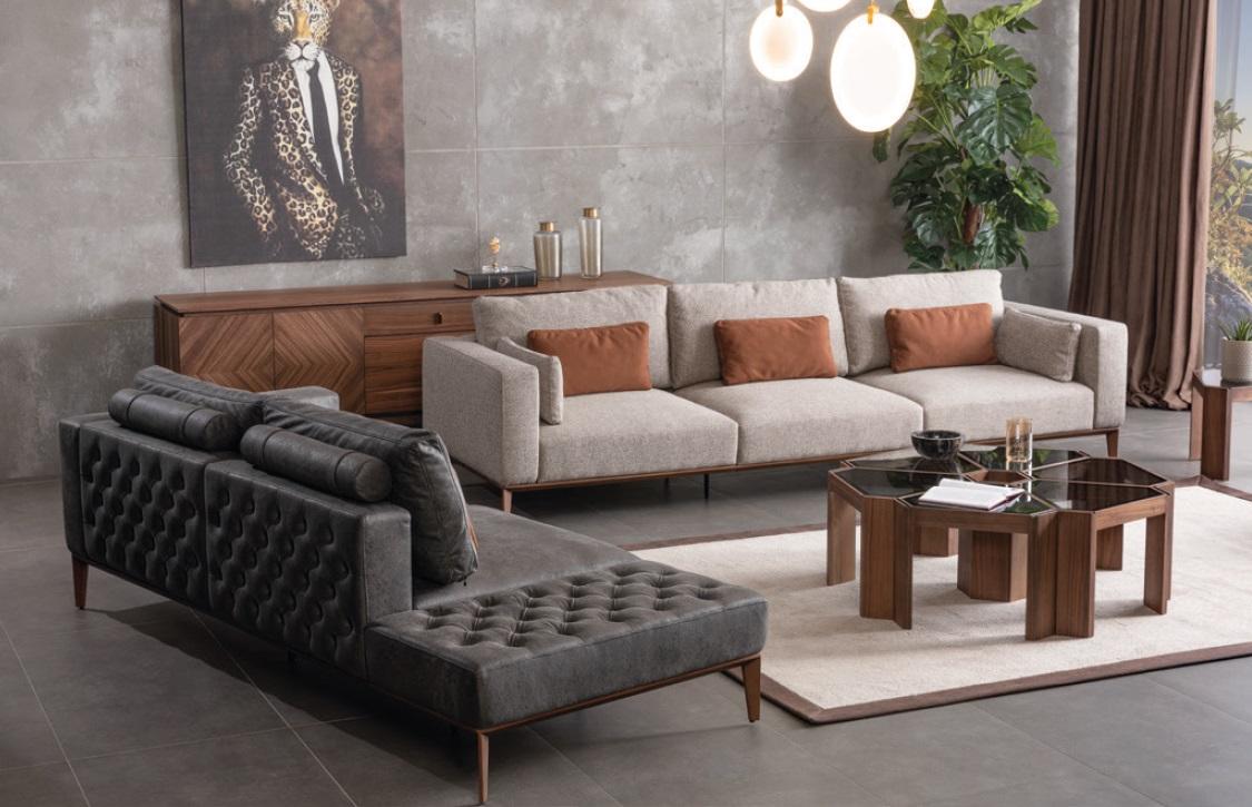 Wohnzimmer Sofagarnitur 4+3 Set Design Sofa Polster Modern Luxus