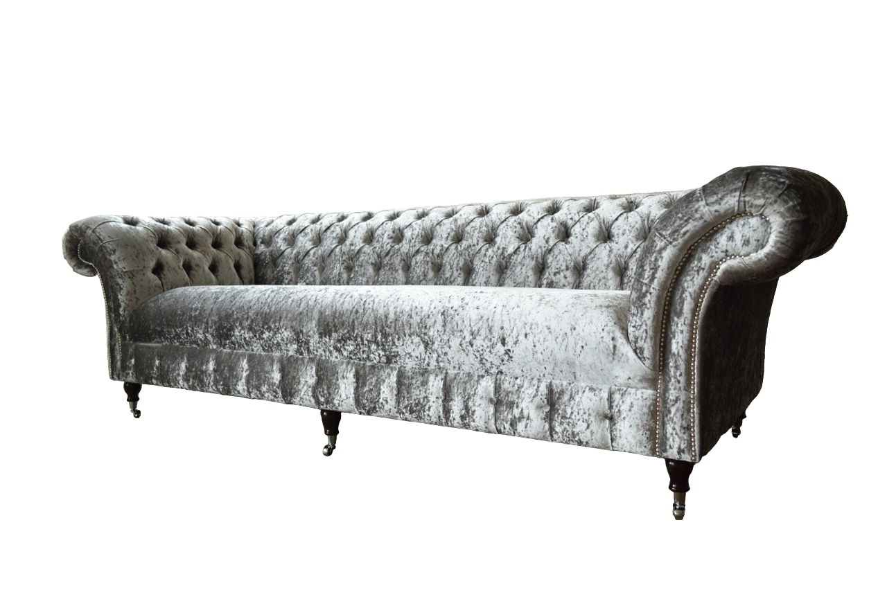 Dreisitzer Couch Chesterfield Couch Samt Polster Sofas Wohnzimmer