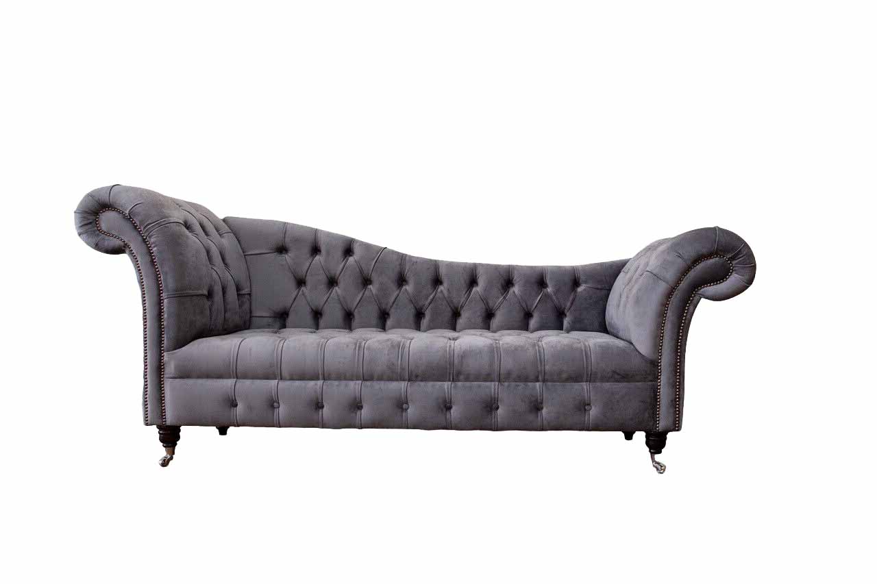 Chesterfield 3 Sitzer Design Couch Sofa Polster Sitz Stoff Luxus Couchen