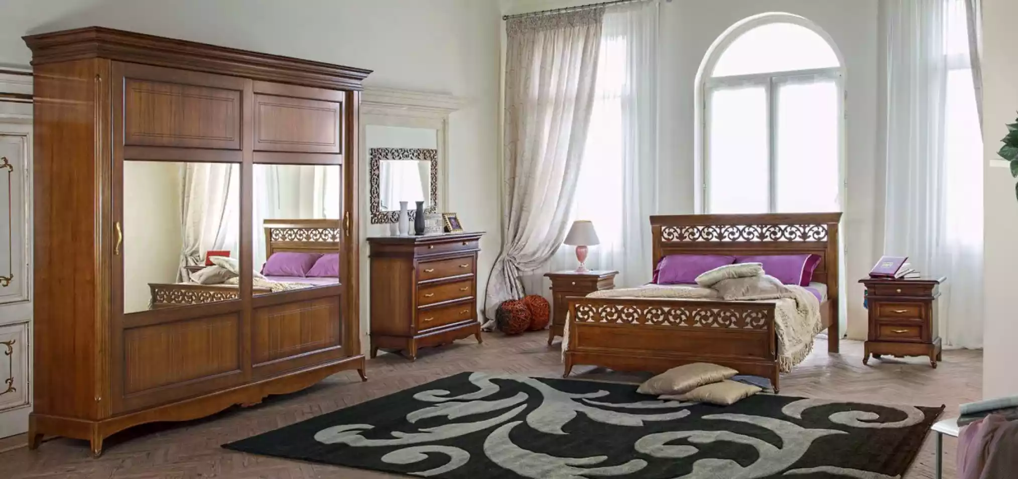 Bett 2x Nachttische 6tlg Schlafzimmer Design Modern Luxus Schlafzimmer