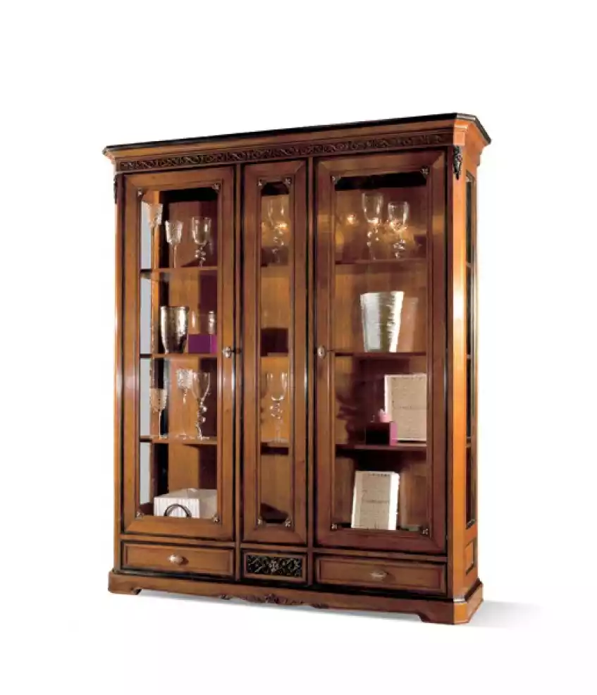 Italienische Luxus Wohnzimmer Möbel Vitrine Schrank Klassische Stil Neu