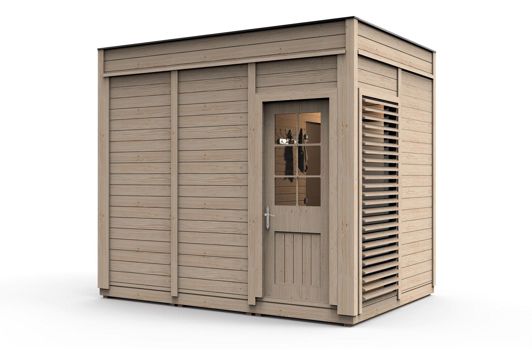 Sauna Holz Woodpro Garten Holzsauna Outdoor Saunas Trockensauna 345x245x318