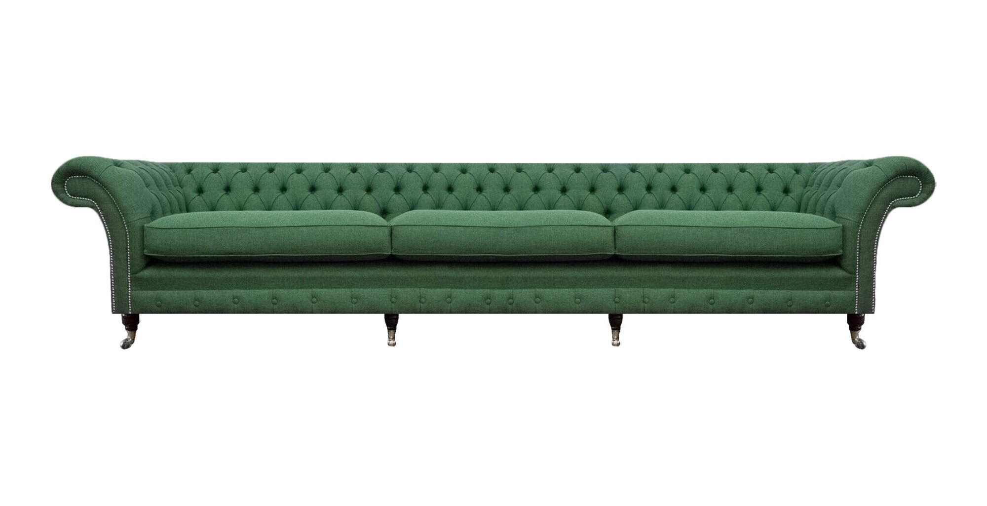 Chesterfield Dunkelgrüne Couch Moderner Polster 3-Sitzer Luxus Möbel