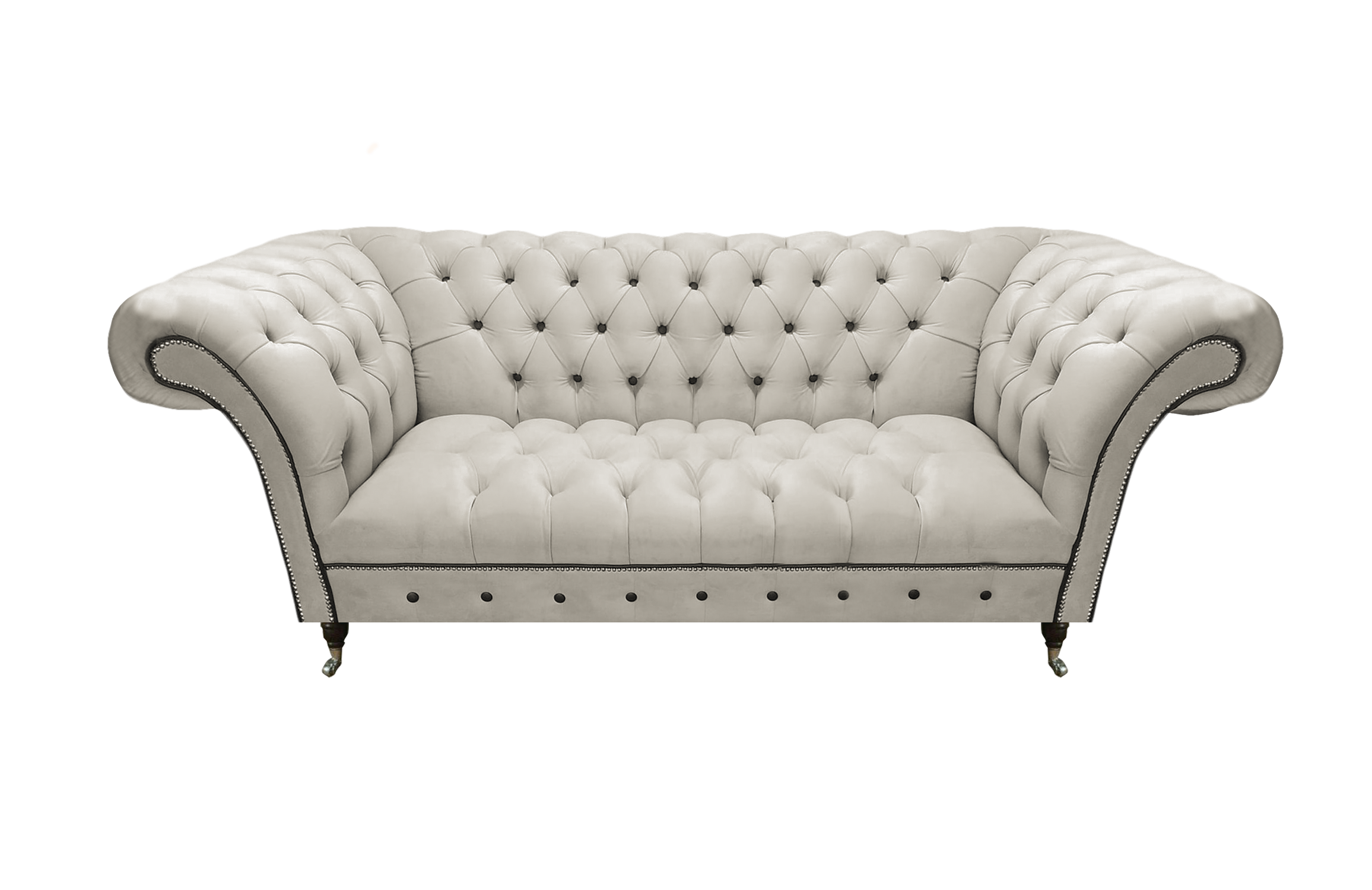 Exklusive Chesterfield Weiße Couch Designer Zweisitzer Wohnzimmer Sofa