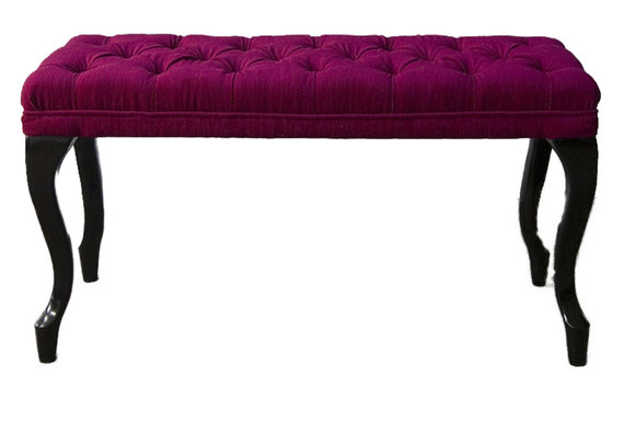 Rosa Hocker Chesterfield Beistellhocker Ottomane Couch Leder Stoff Textil