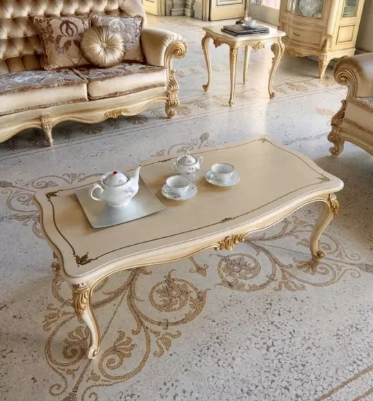 Couchtisch Beistelltisch Tisch Wohnzimmer Design Möbel Beige Tische