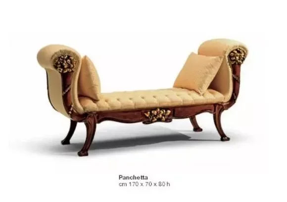 Chesterfield Chaiselounge Liege Chaise Stoff Barock Luxus Beige Neu