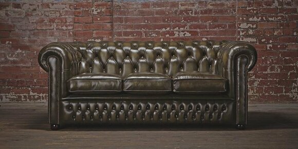 Chesterfield 3 Sitzer XXL Polster Sitz Couch Schwarz Sofa Garnitur Big Couchen