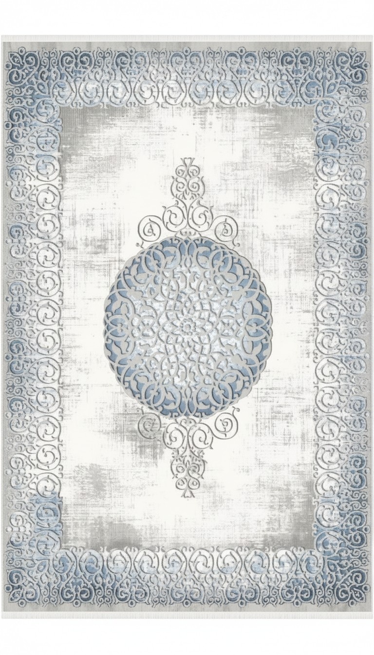 Design Orientte Teppiche Abstrakt Teppich Wohnzimmer Blau 160x230cm