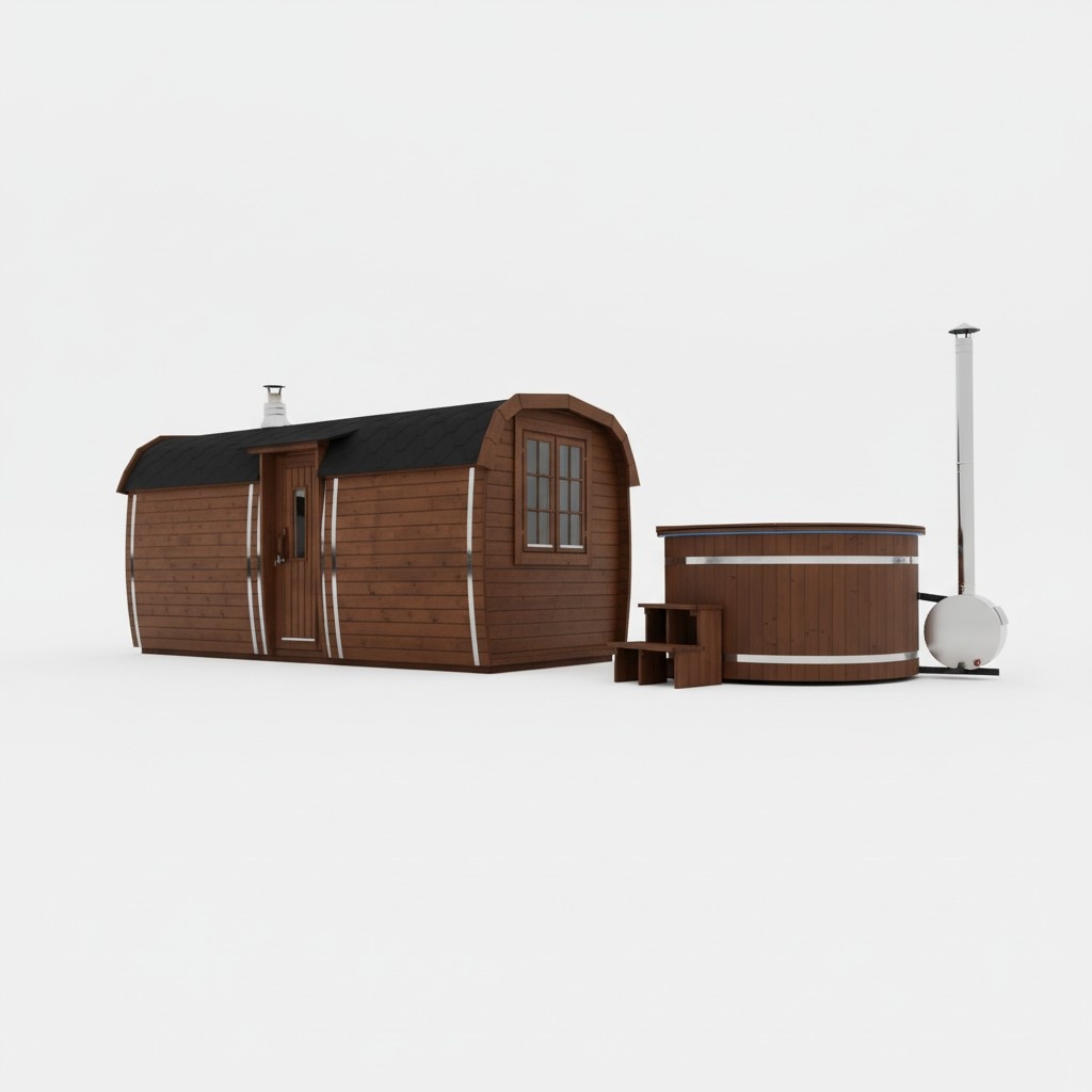 Holzsauna Außensauna Saunahaus Panorama Neue Zimmer 2 Holz Kiefernholz