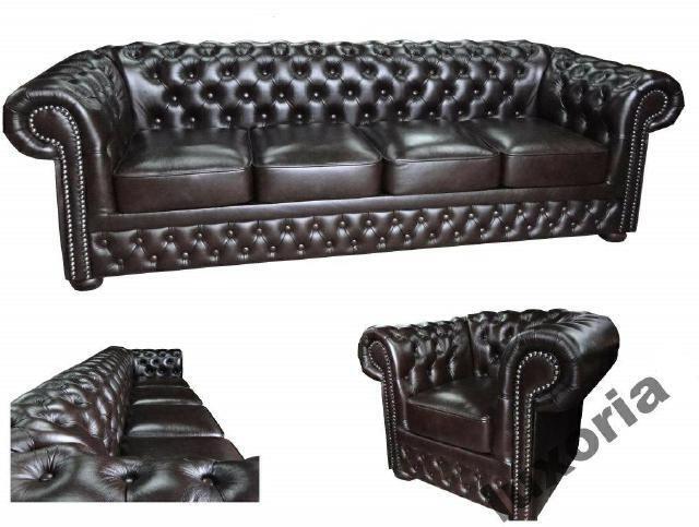 Chesterfield XXL Polster Big Sofa Couch Lord Textil Stoff 100% Leder Sofort