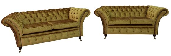 Chesterfield Sofagarnitur Polster Set Couch Garnituren Wohnzimmer