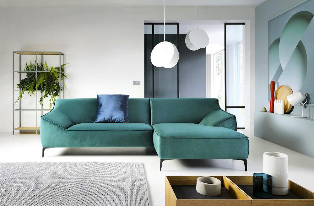 Design Ecksofa L-form Modern Sofas Stoff Textil Couch Wohnlandschaft Sofa Samt