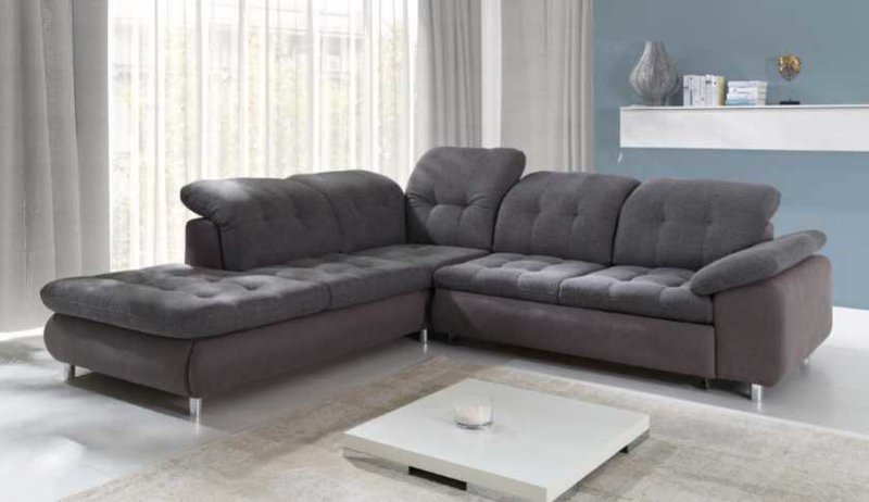 Ecksofa Wohnlandschaft mit Bettfunktion Sofa Ecksofa Couch Ecke Polster