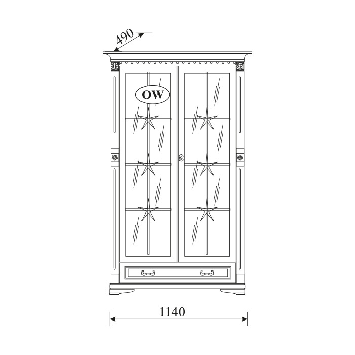 Klassische Vitrinenschrank Vitrine Glasvitrinen Glasschrank Schrank Kolonial