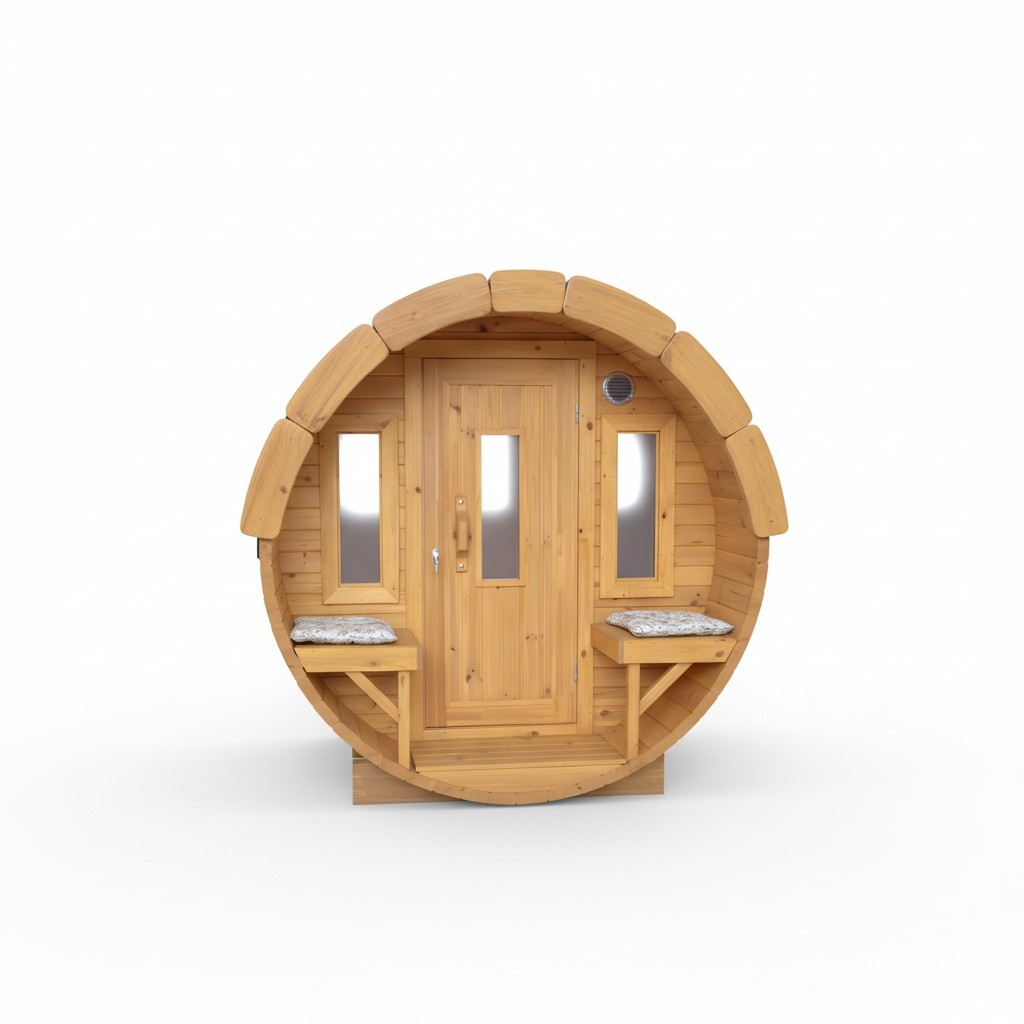 Saunafass Fasssauna Sauna Terrassen Saunas Fass Gartensauna 4,5 m