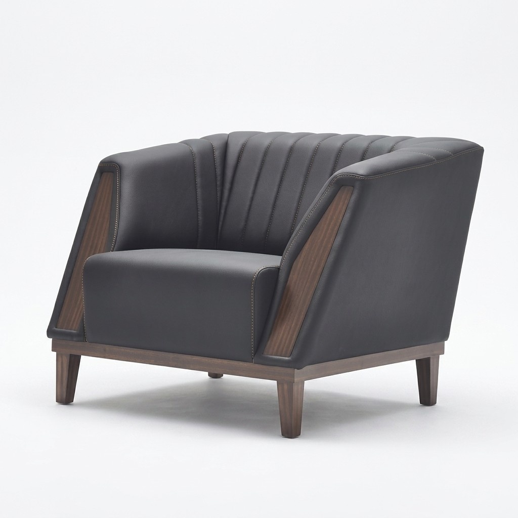 Sessel Büromöbel Leder Couchen Sitzer Set Sofa Polster Couch Sessel
