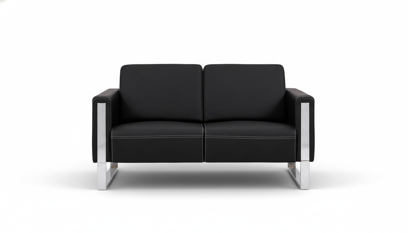 Sofa 2 Sitzer Design Stil Modern Leder Möbel Büromöbel Luxus Couch