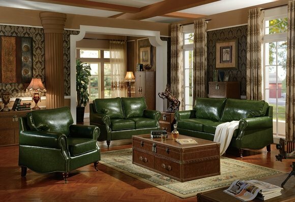 Design Chesterfield Sofagarnitur 3+2+1 Couch Leder Couch Dekor Polster