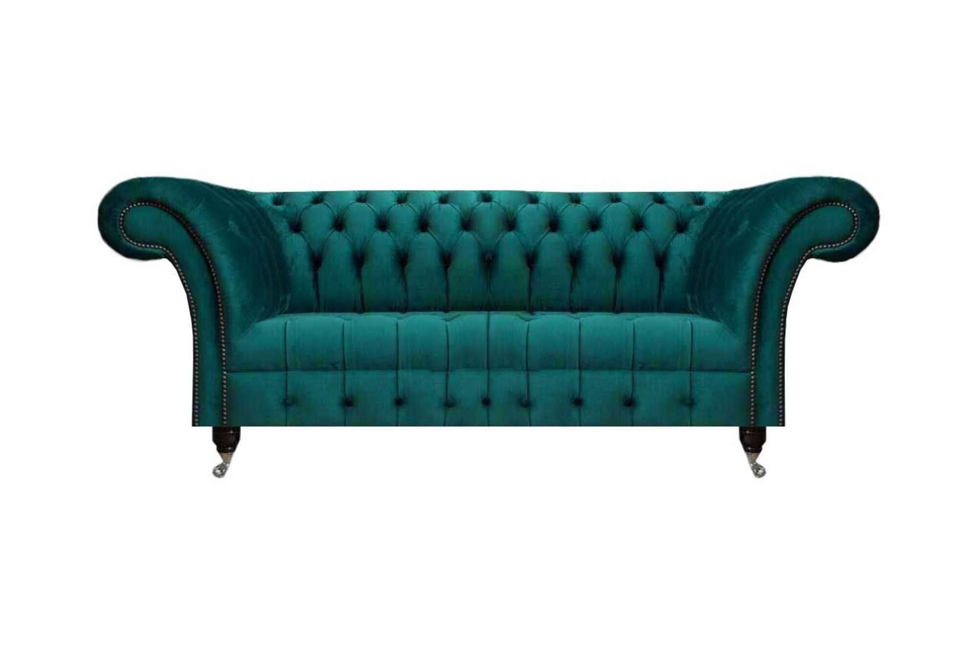 Design Möbel Grün Sofa Couch Dreisitze Einrichtung Chesterfield Polstersofa