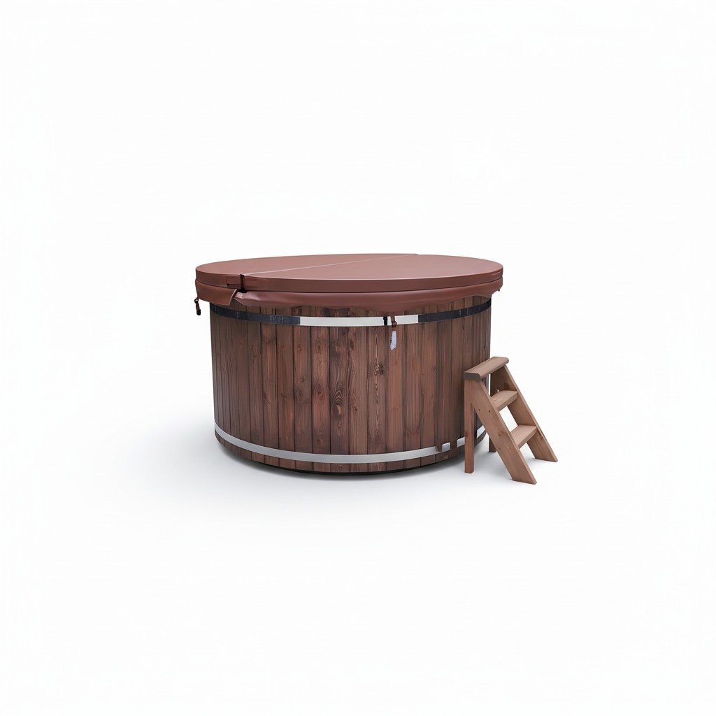 Whirlpool Badefass Externer Bad Ofen Holz Garten Fass Pool Thermoholz