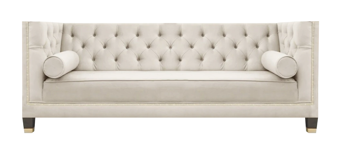 Chesterfield Weiß Sofa Couch Dreisitze Wohnzimmer Designer Möbel Neu