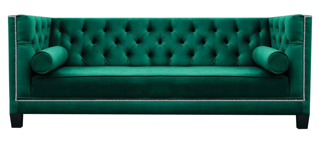 Wohnzimmer Grün Sofa Couch Dreisitze Einrichtung Luxus Chesterfield Neu