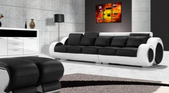 Designer Ledersofa 5-Sitzer Berlin