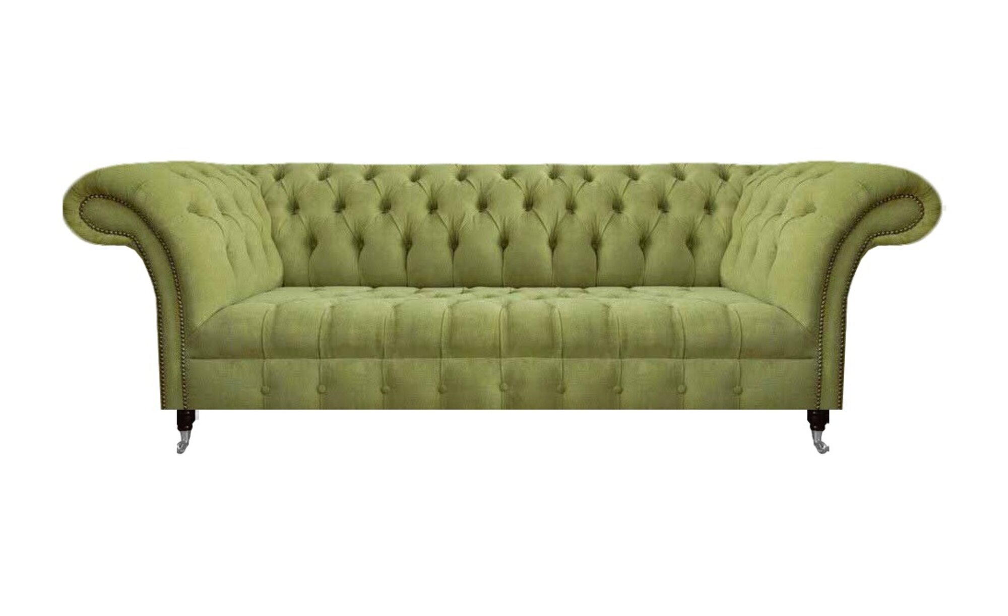 Chesterfield Hellgrünes Sofa Moderner Wohnzimmer Dreisitzer Luxus Möbel