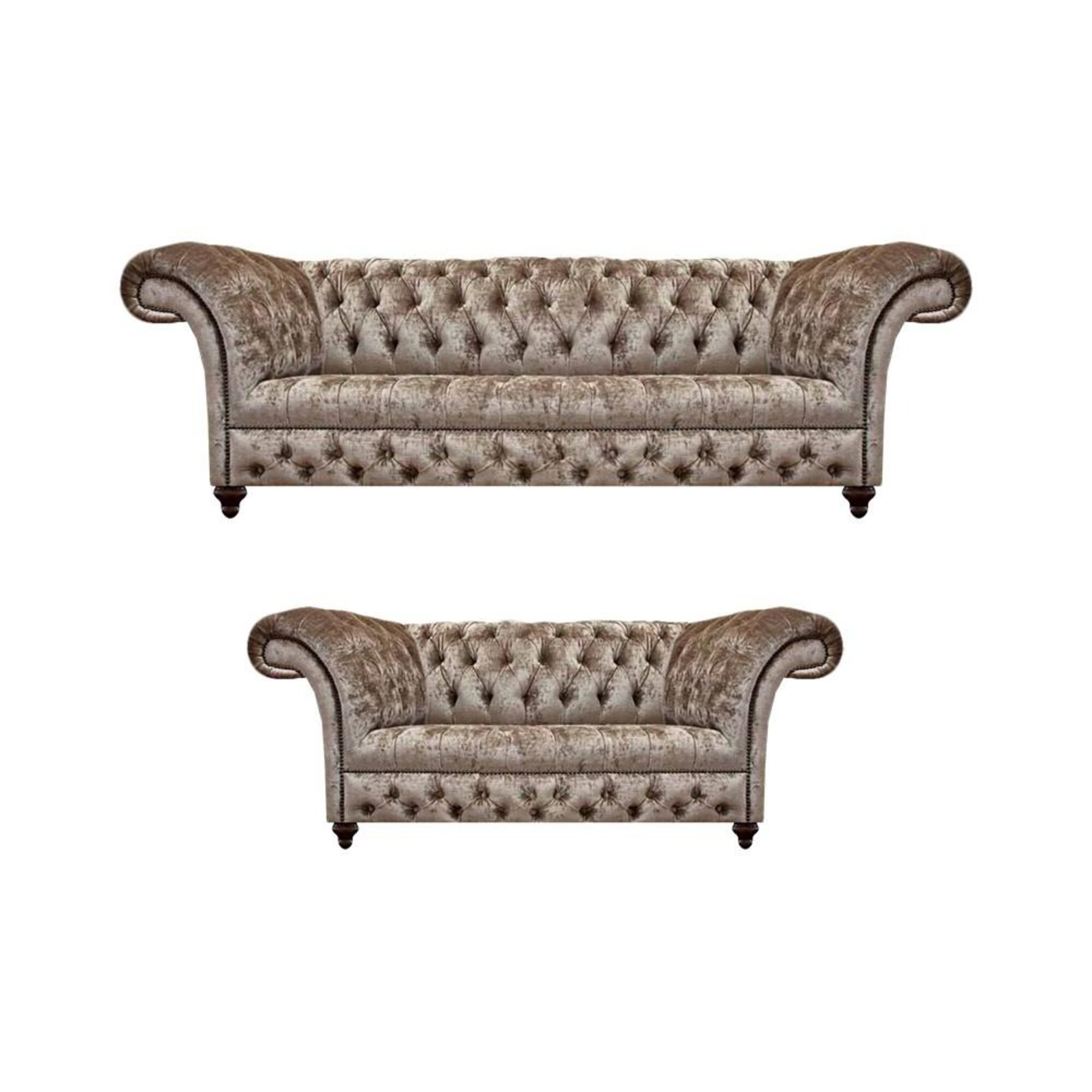 Luxus Neu Kompett 2x Sofas Design Möbel Einrichtung Chesterfield Wohnzimmer