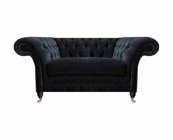 Grauer Chesterfield Polstersessel Designer Wohnzimmer Textilsessel Neu